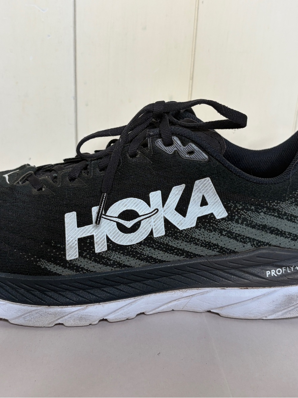 Hoka One One Mach 5 Shoes Black White Athletic Running Sneakers Mens Size 11.5 - Picture 7 of 10